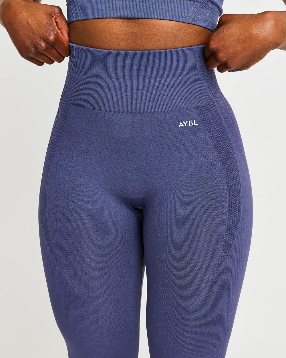 AYBL Balance V2 Seamless Leggings Navy Blau | 75412-KFUE