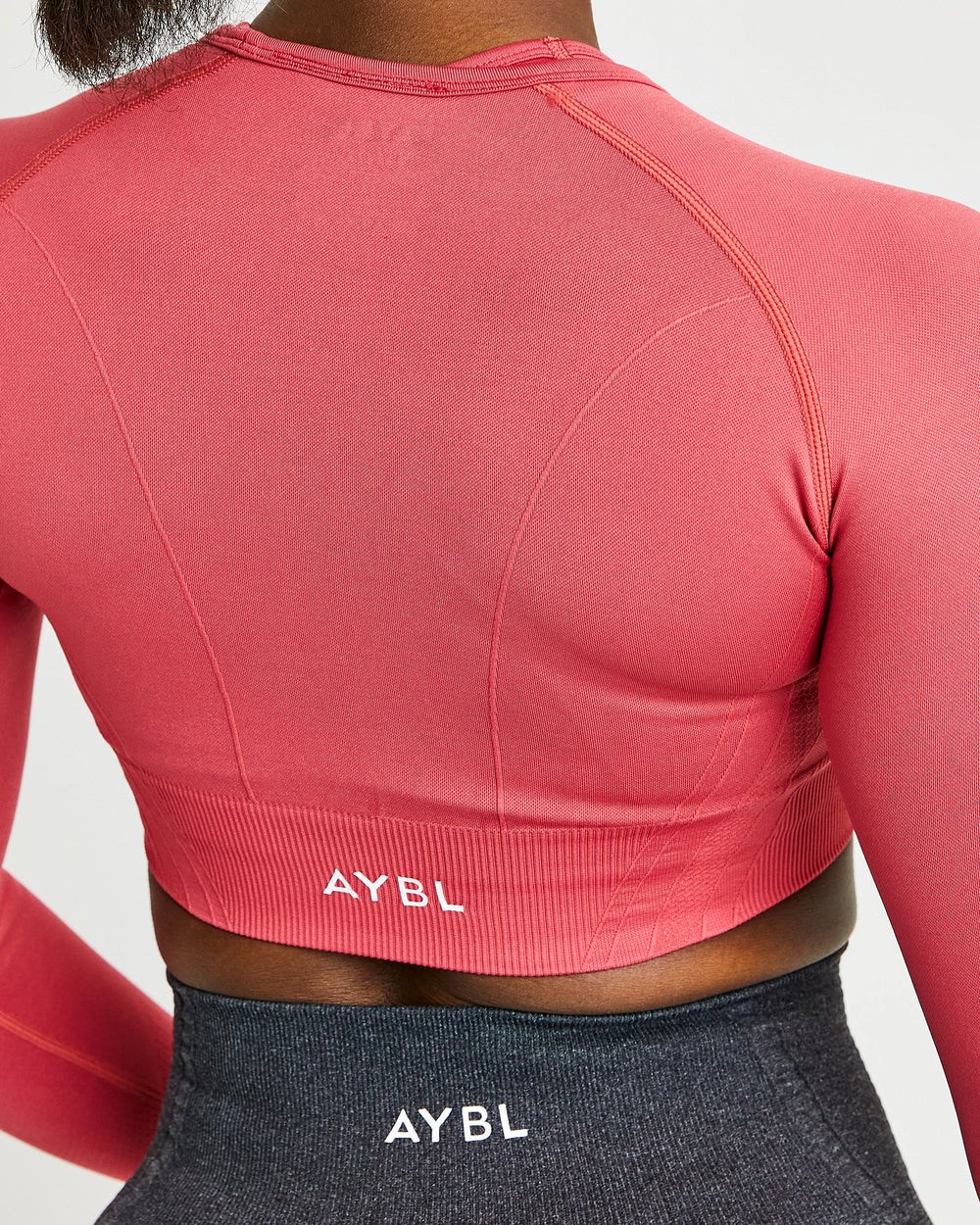 AYBL Balance V2 Seamless Long Sleeve Crop Top Rosa | 19072-RQYE