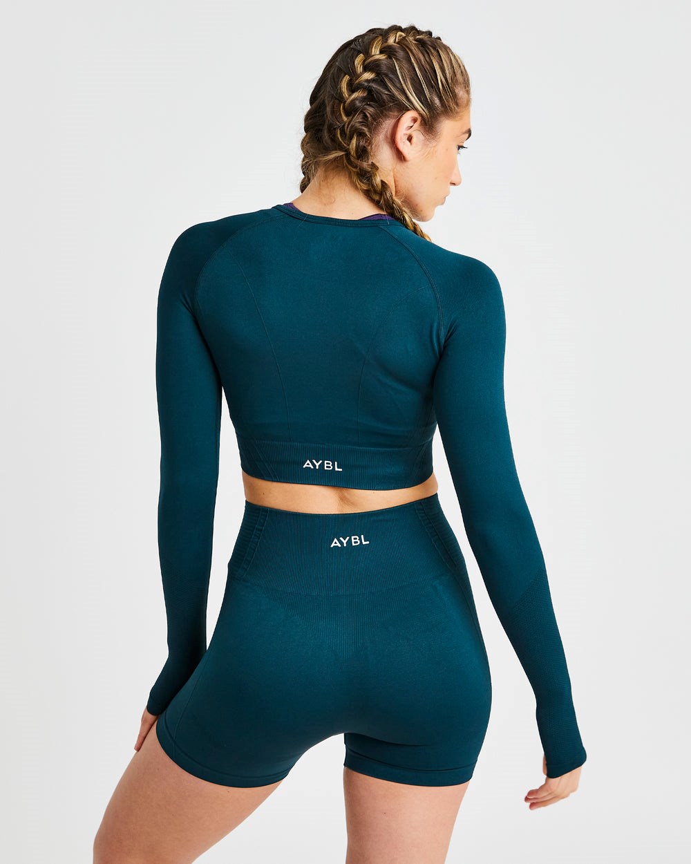 AYBL Balance V2 Seamless Long Sleeve Crop Top Grün | 56712-UPKD