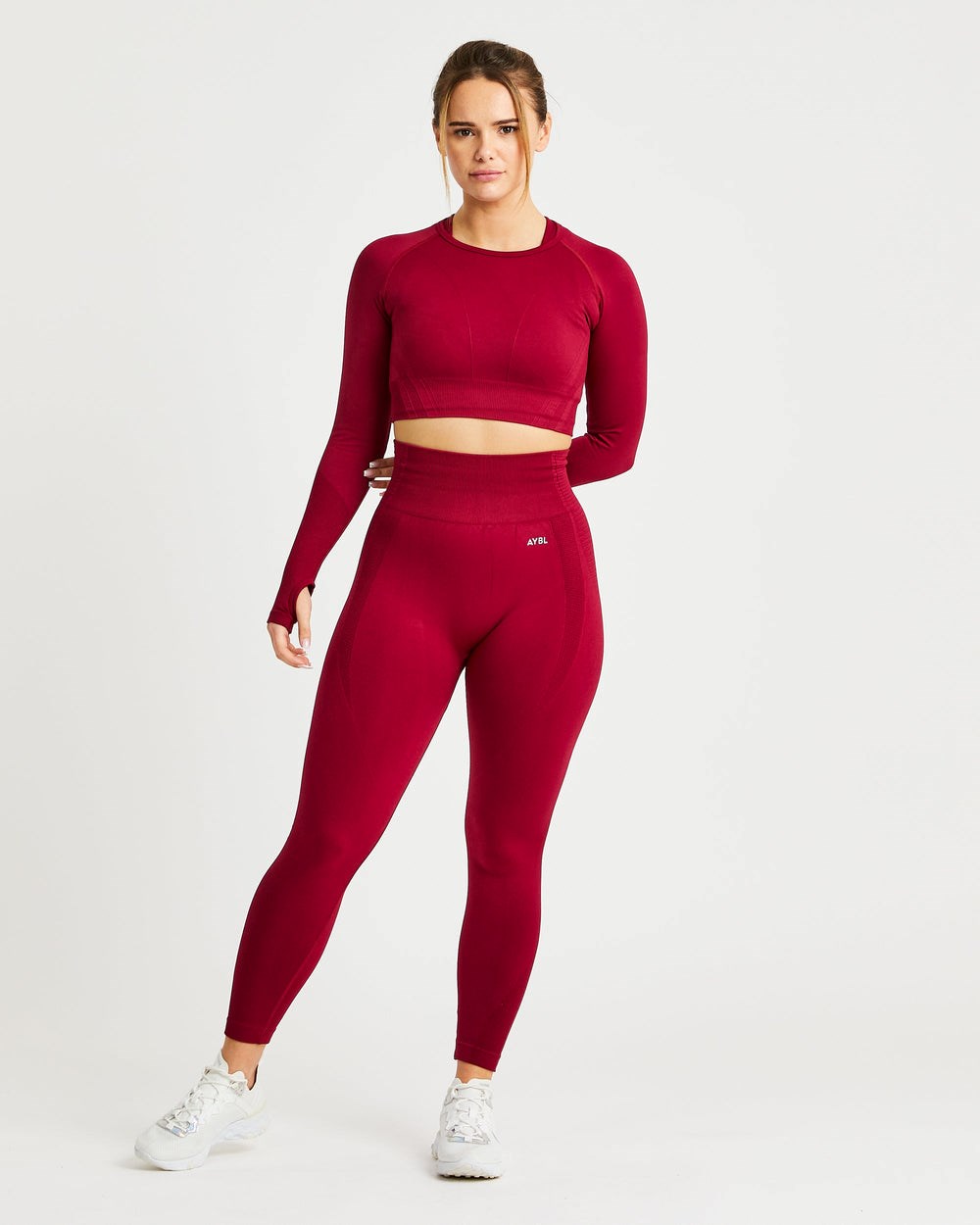 AYBL Balance V2 Seamless Long Sleeve Crop Top Rot | 62783-TCHG