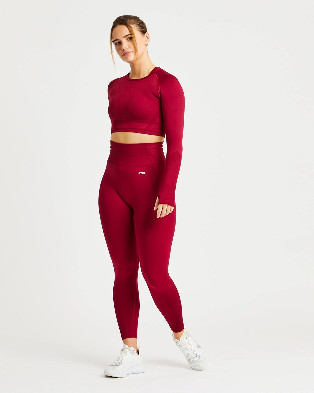 AYBL Balance V2 Seamless Long Sleeve Crop Top Rot | 62783-TCHG