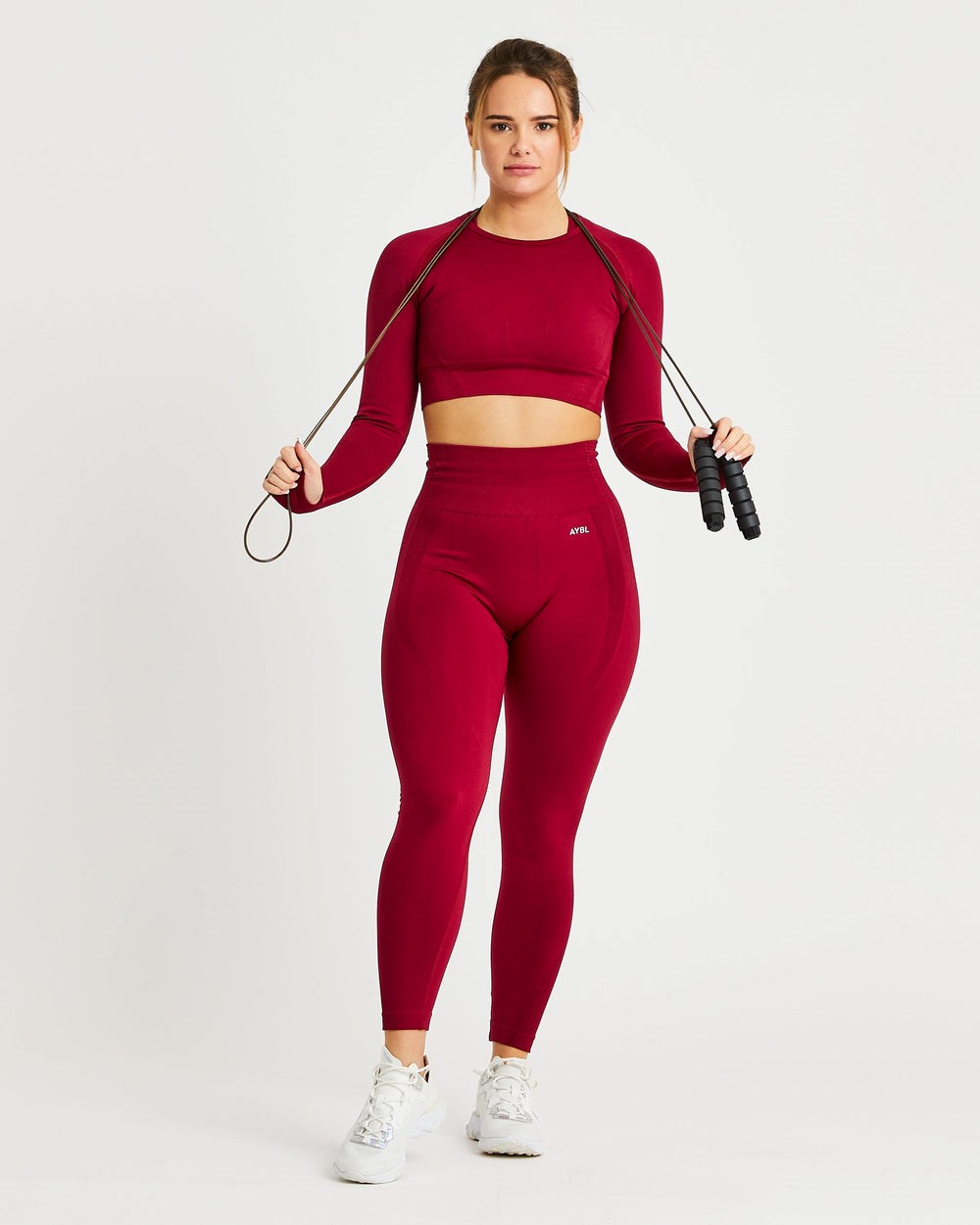 AYBL Balance V2 Seamless Long Sleeve Crop Top Rot | 62783-TCHG