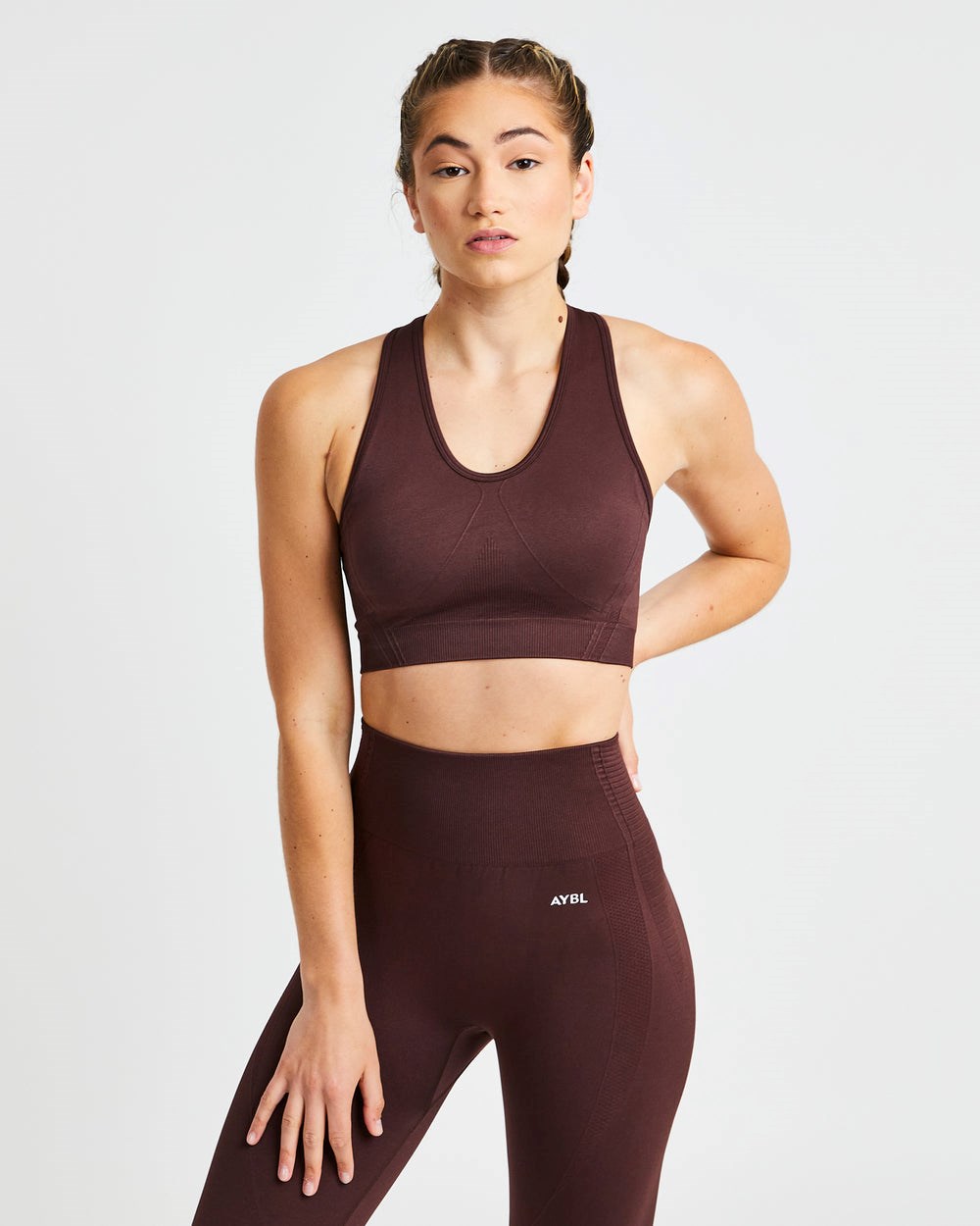 AYBL Balance V2 Seamless Sports Bra Schokolade Braun | 24630-QYBC