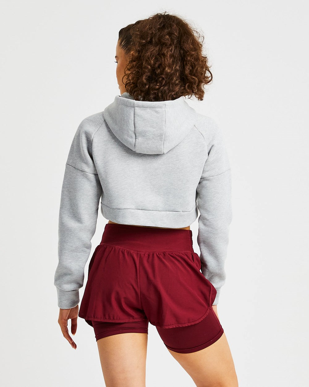 AYBL Beyond Crop Zip Hoodie Grau | 54769-KOVR