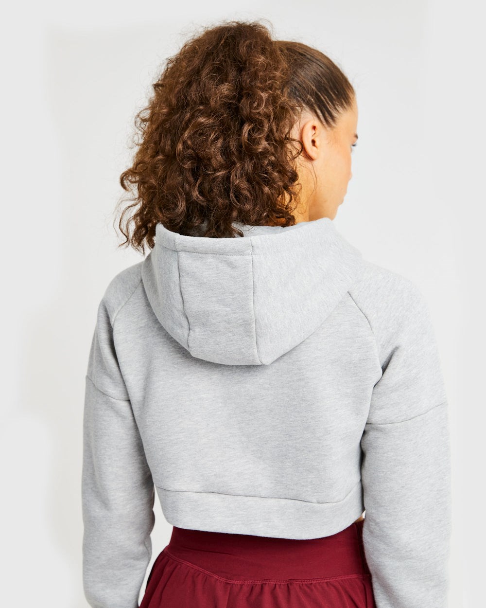 AYBL Beyond Crop Zip Hoodie Grau | 54769-KOVR