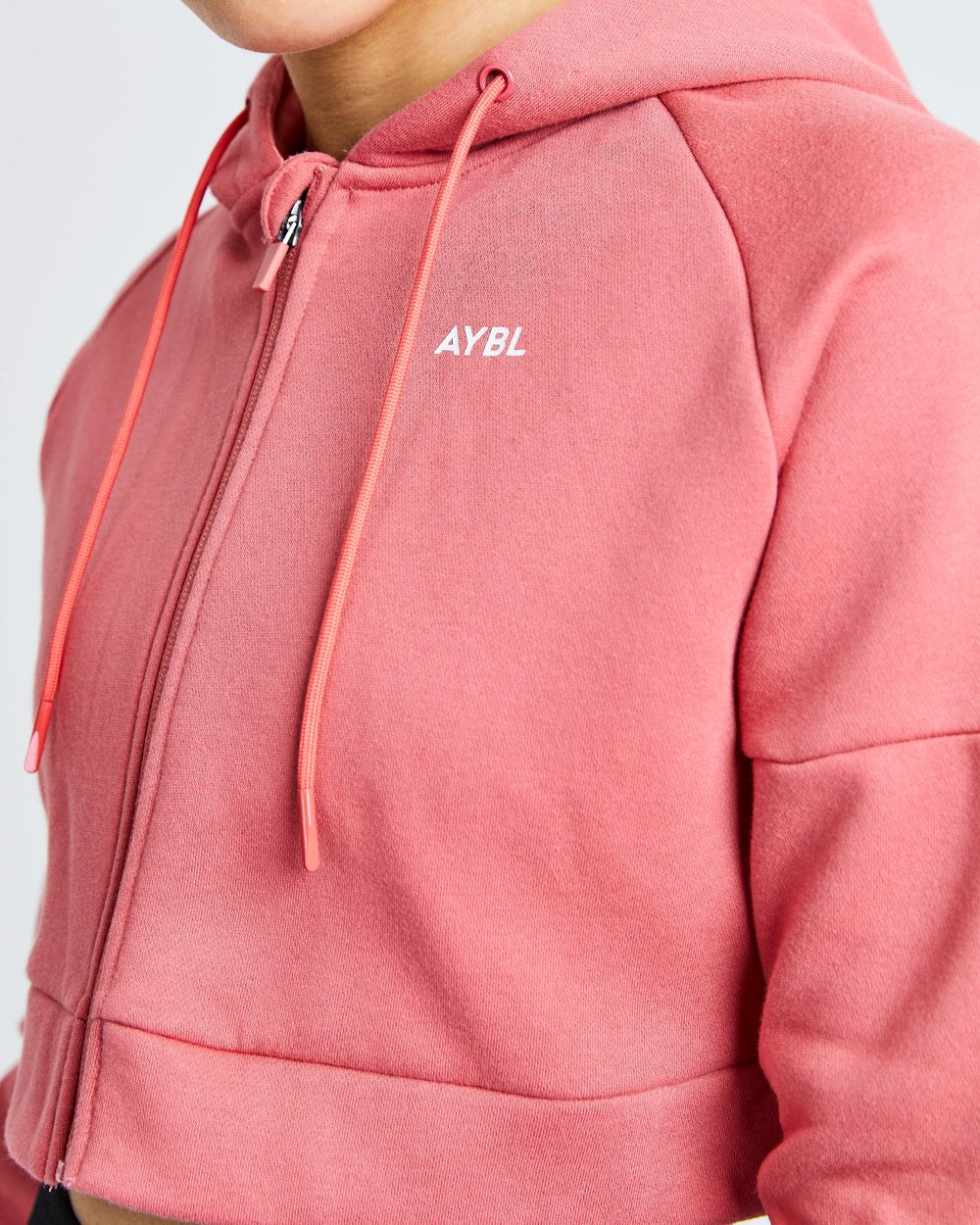 AYBL Beyond Crop Zip Hoodie Rot | 09574-DEKB