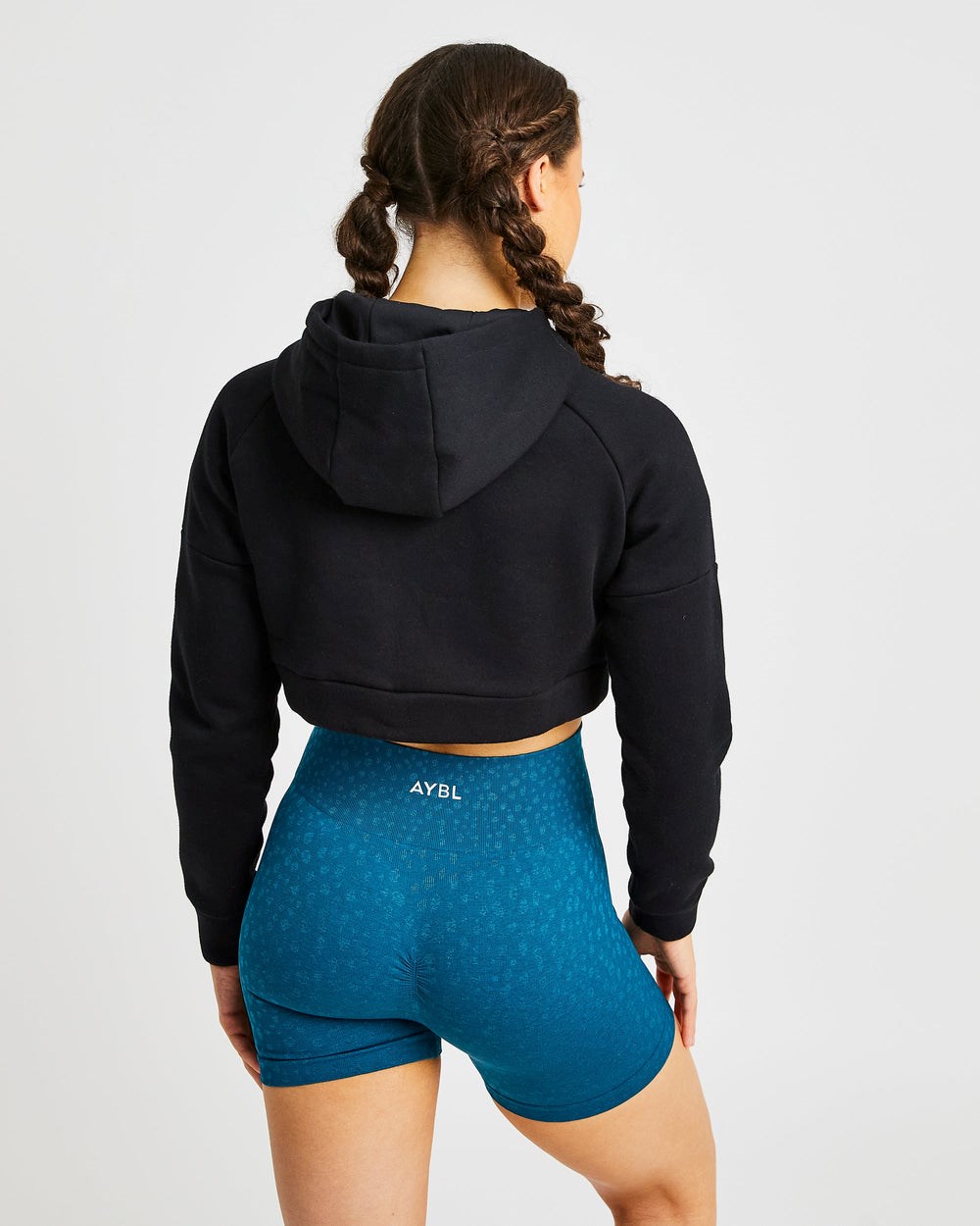 AYBL Beyond Crop Zip Hoodie Schwarz | 96820-ZSJN