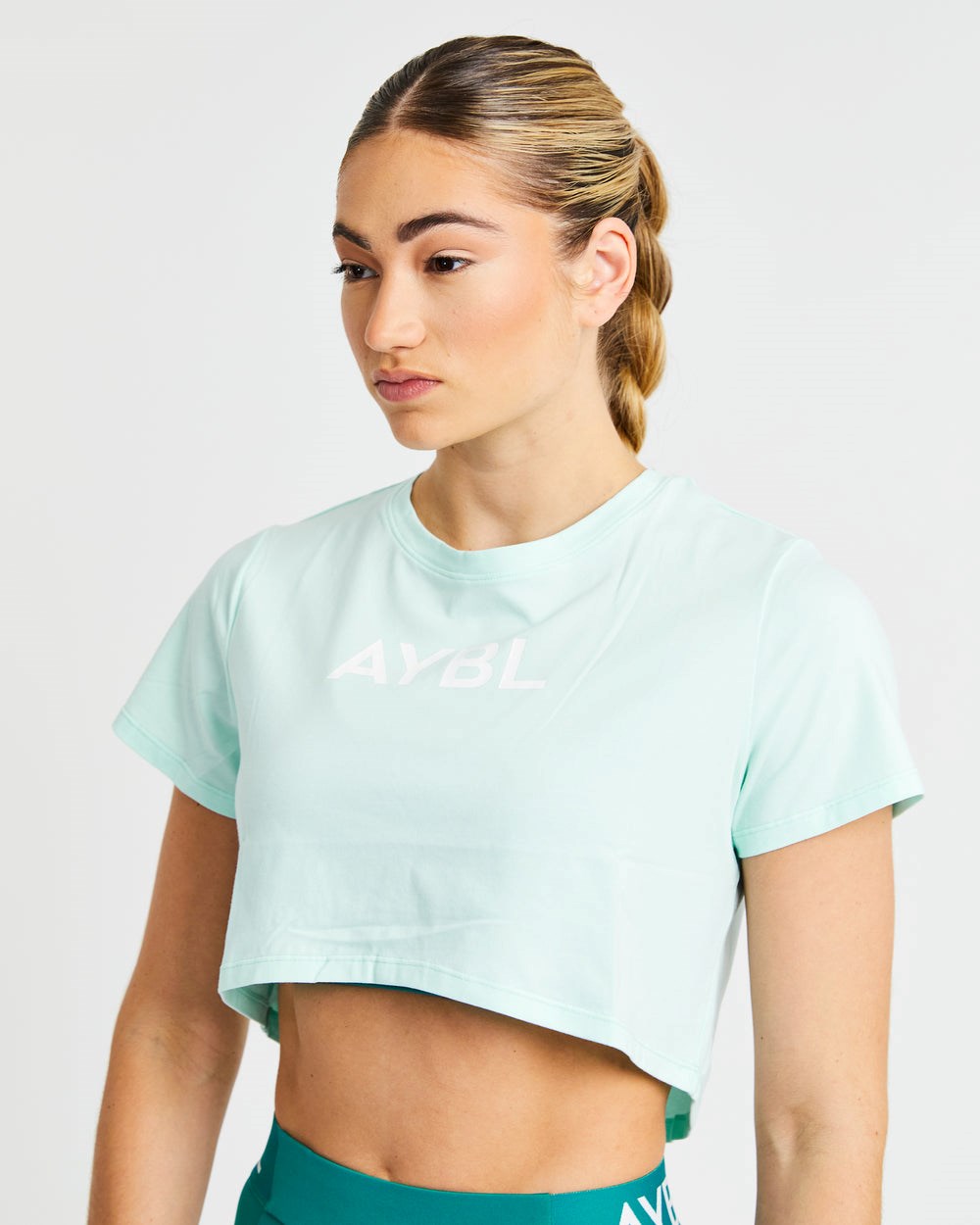 AYBL Crop T Shirt Mintfarben Grün | 31506-RWLK