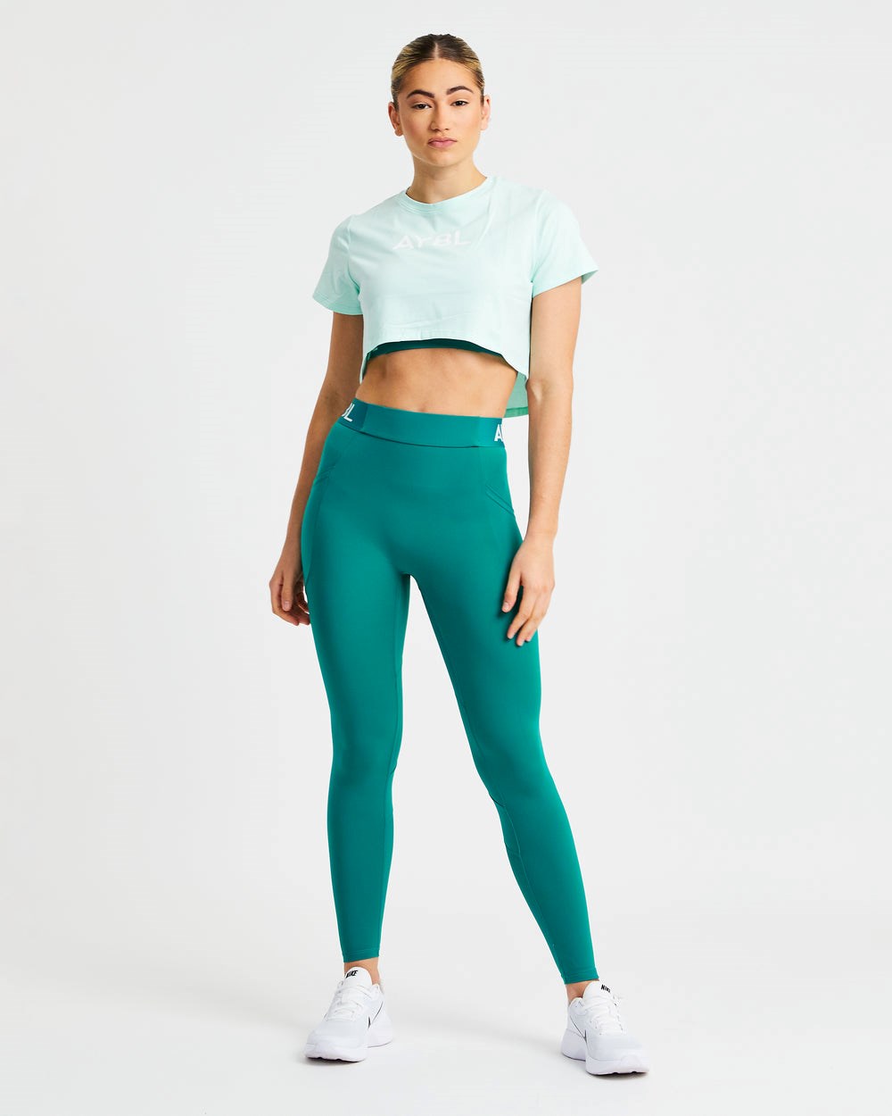 AYBL Crop T Shirt Mintfarben Grün | 59342-ZSAD