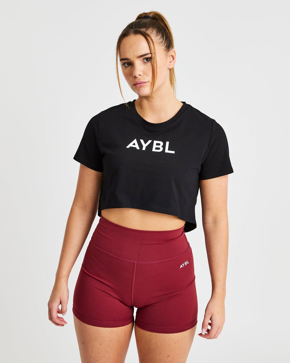 AYBL Crop T Shirt Schwarz | 04953-CTYG