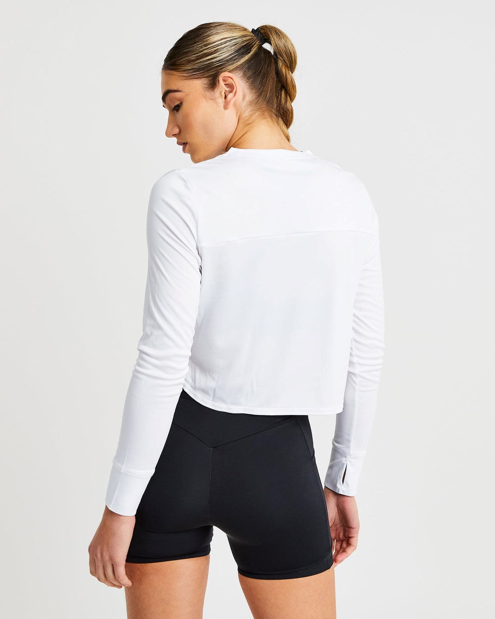 AYBL Define Long Sleeve Crop T Weiß | 71526-WIXR