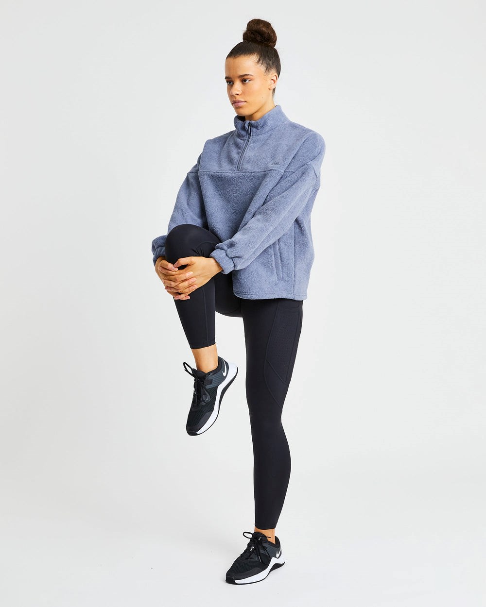 AYBL Effortless Oversized Fleece Blau | 82306-QBGZ