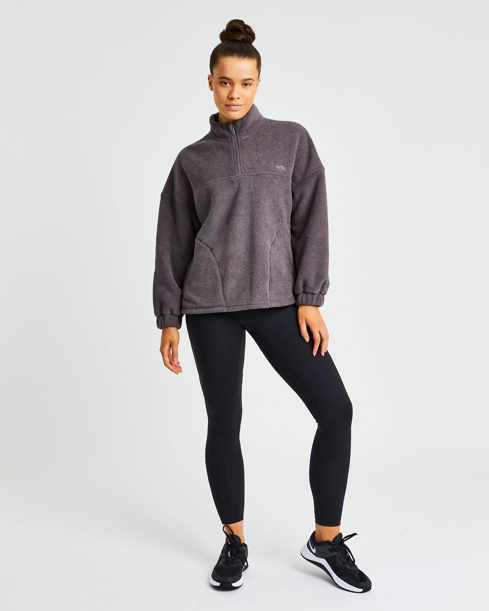 AYBL Effortless Oversized Fleece Charcoal | 48769-SWIK