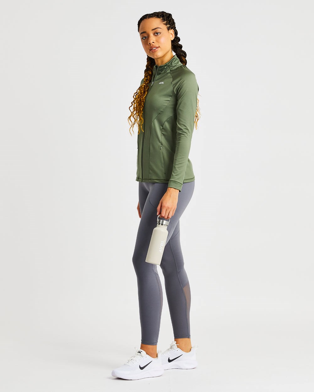 AYBL Effortless Zip Jacket Olivgrün Grün | 96158-IOWZ