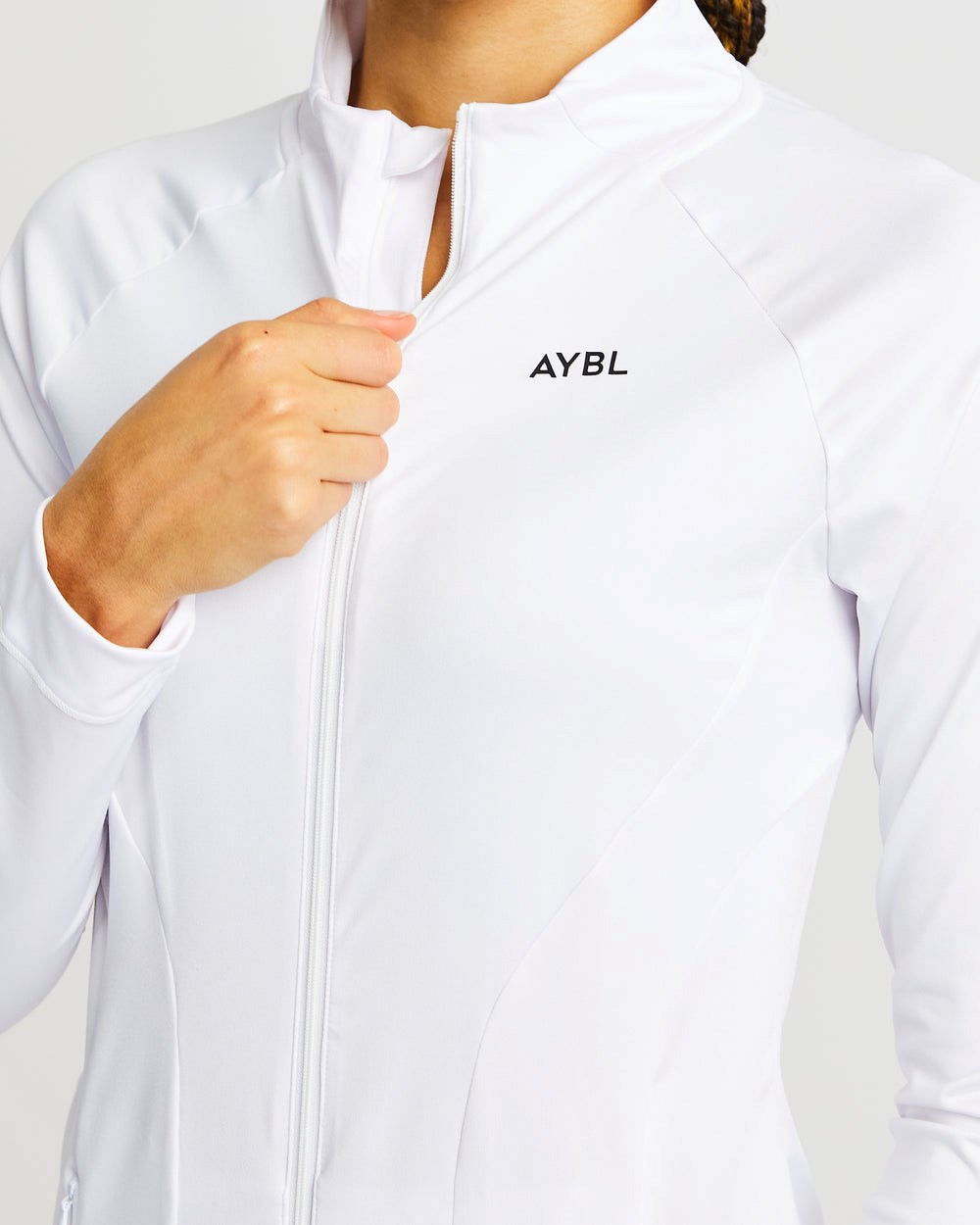 AYBL Effortless Zip Jacket Weiß | 01348-TNIK