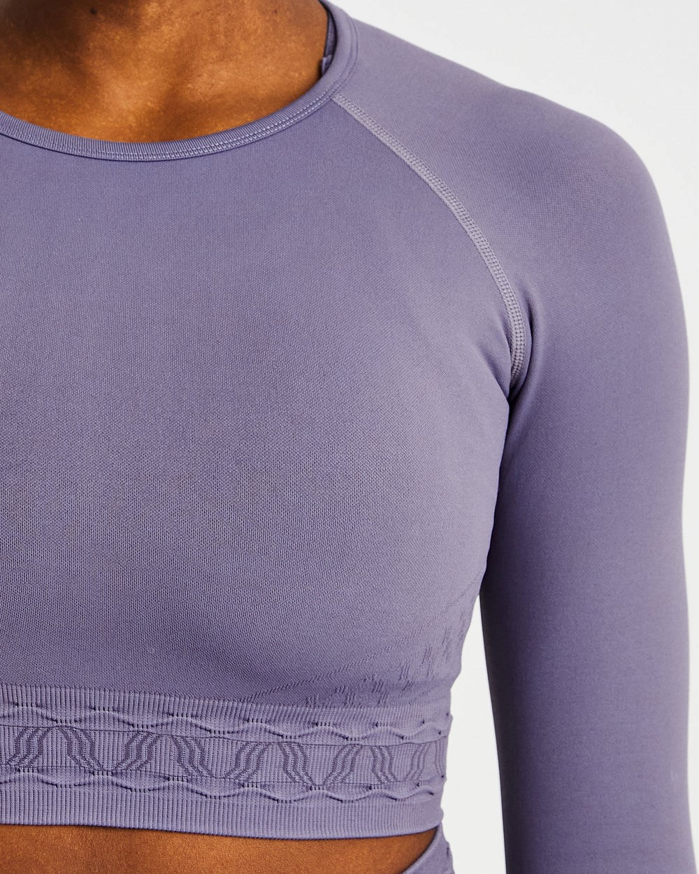 AYBL Elevate Seamless Long Sleeve Crop Top Lila | 63197-PKTE