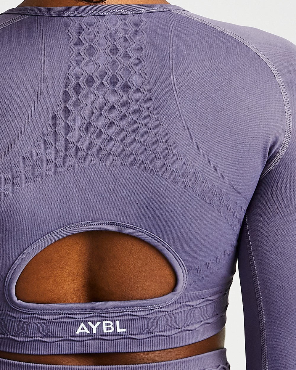 AYBL Elevate Seamless Long Sleeve Crop Top Lila | 63197-PKTE