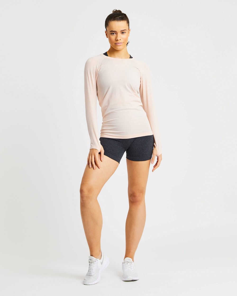 AYBL Embrace Seamless Long Sleeve T Shirt Soft Peach | 96250-YVUP