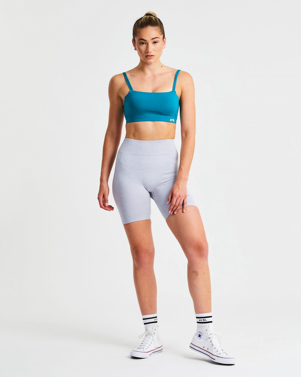 AYBL Essential Bandeau Sports Bra Teal | 24197-CPNE