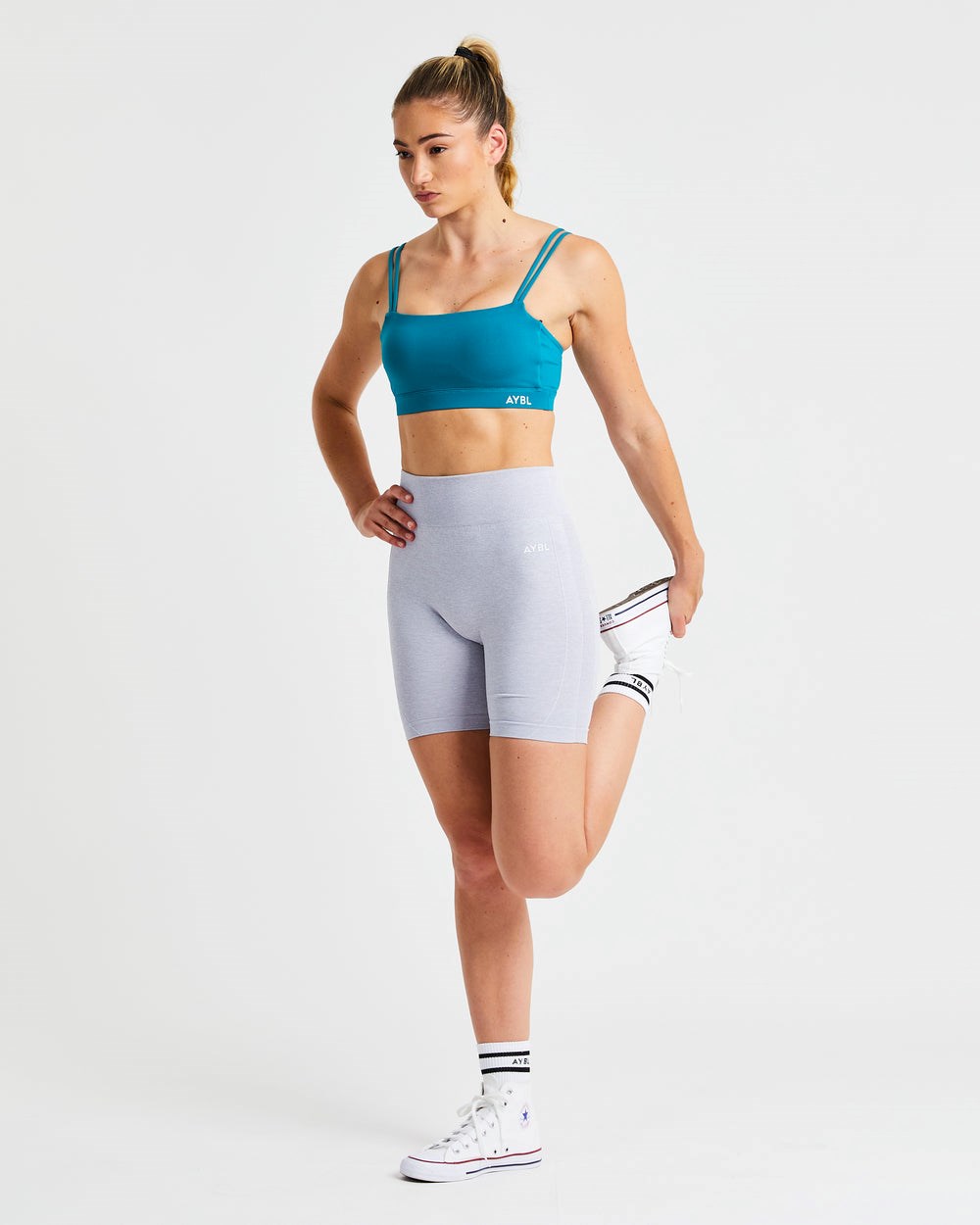 AYBL Essential Bandeau Sports Bra Teal | 24197-CPNE