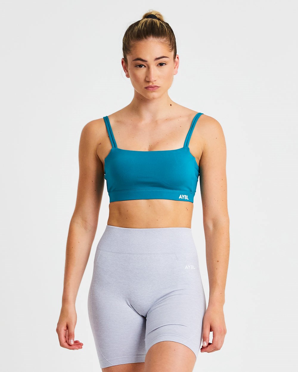 AYBL Essential Bandeau Sports Bra Teal | 24197-CPNE