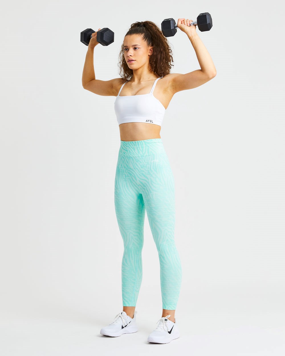 AYBL Essential Bandeau Sports Bra Weiß | 04723-FGDY