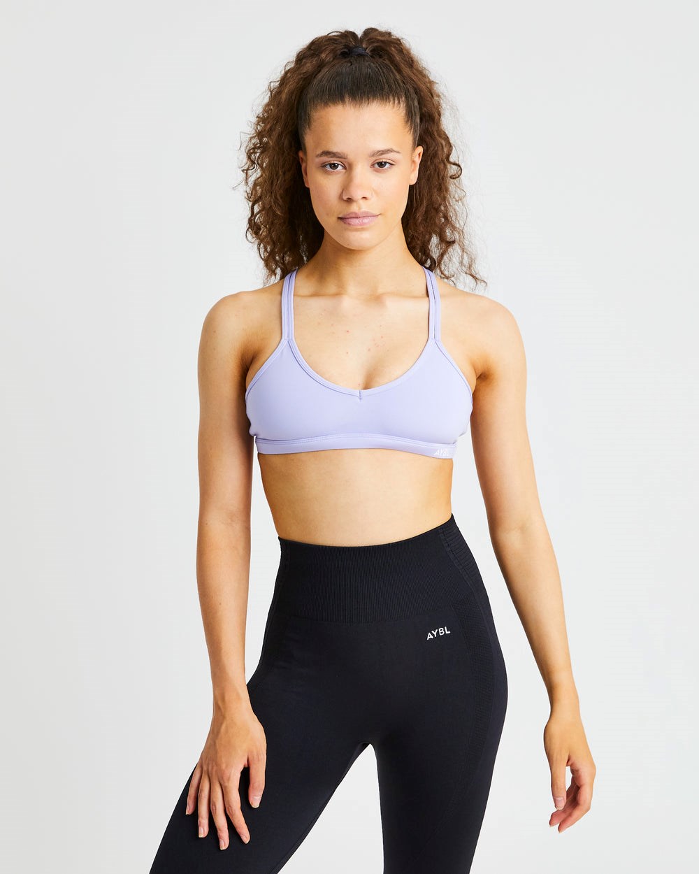 AYBL Essential Riemchen Sports Bra Iced Lilac | 19074-VLQT