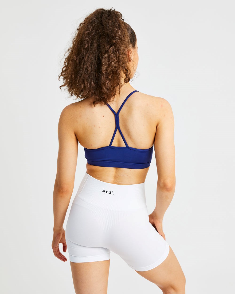 AYBL Essential Ruched Sports Bra Navy | 42639-XNYV