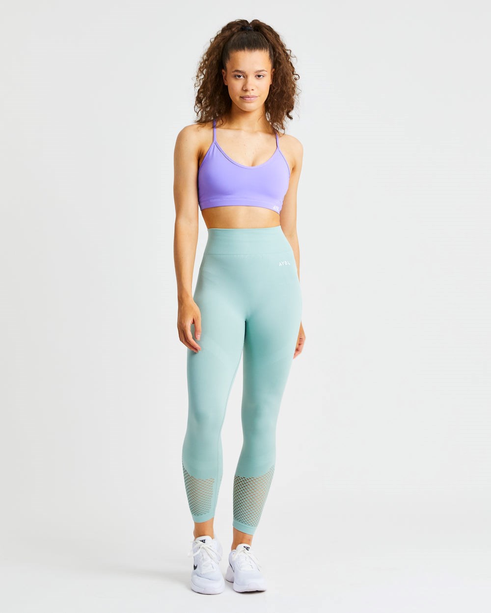 AYBL Essential V Neck Sports Bra Lila | 06192-HZXY