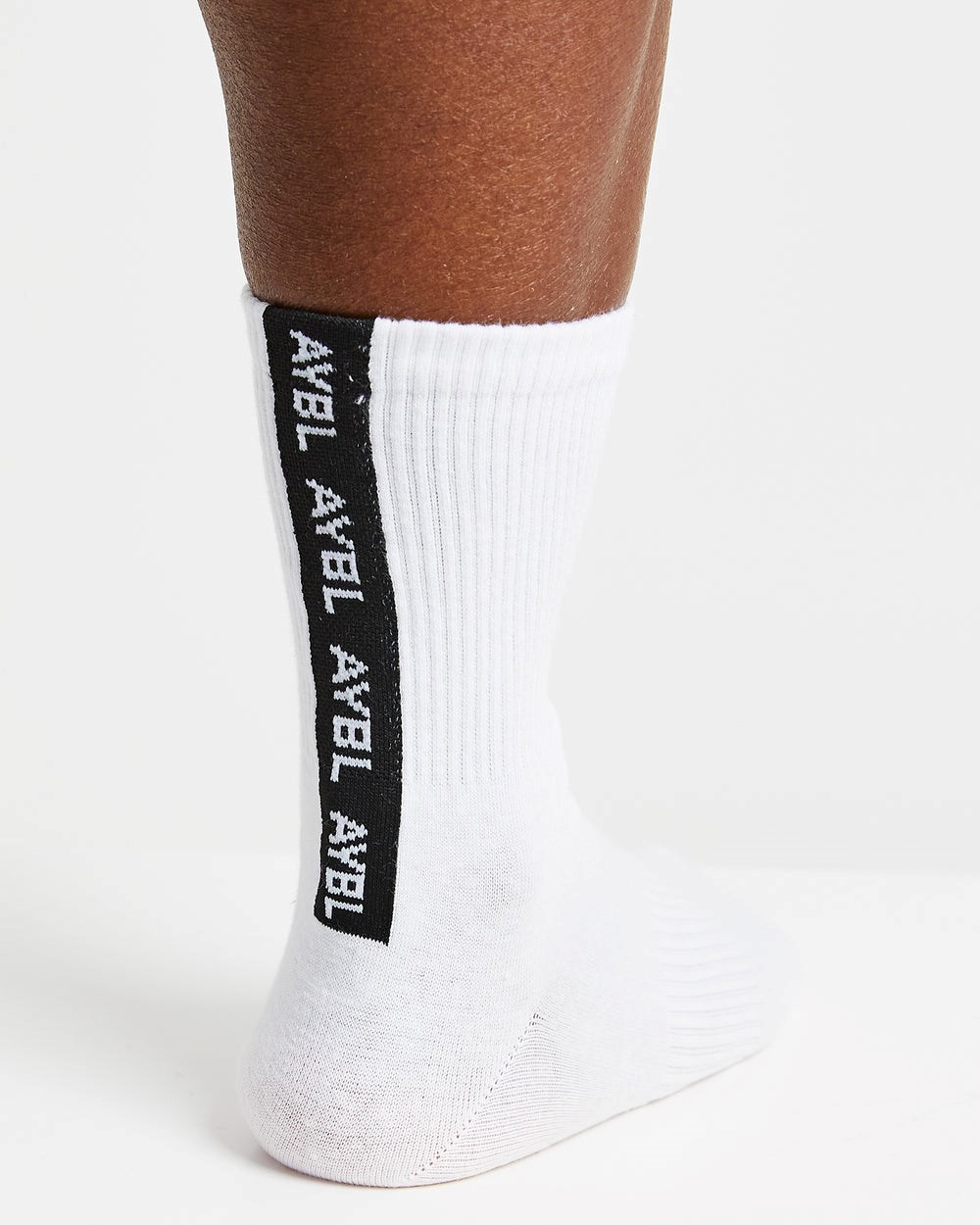 AYBL Everyday Back Stripe Crew Socks (3 Pack) Weiß | 89731-BJUK