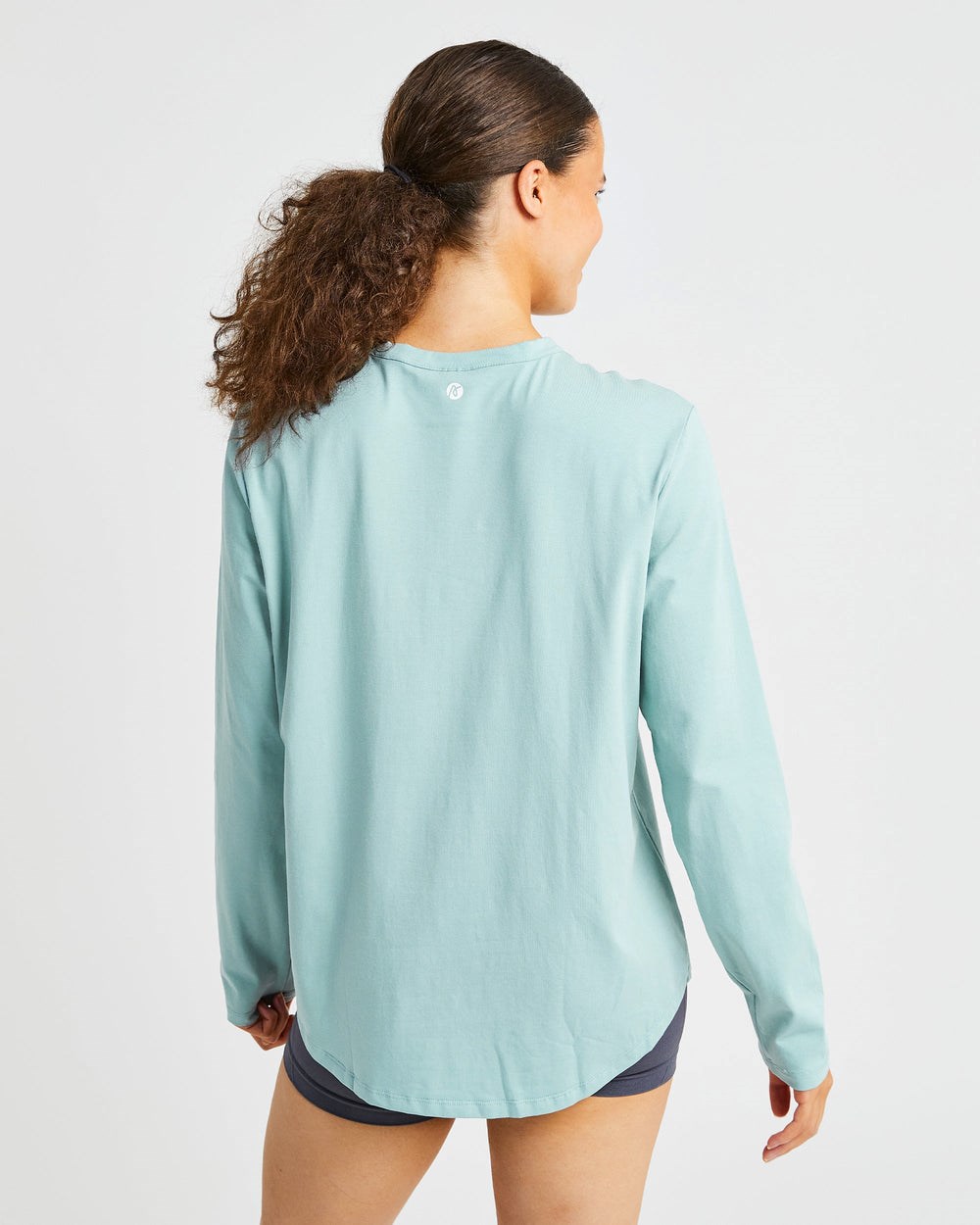 AYBL Everyday Oversized Long Sleeve T Shirt Soft Sage | 24089-DHBS