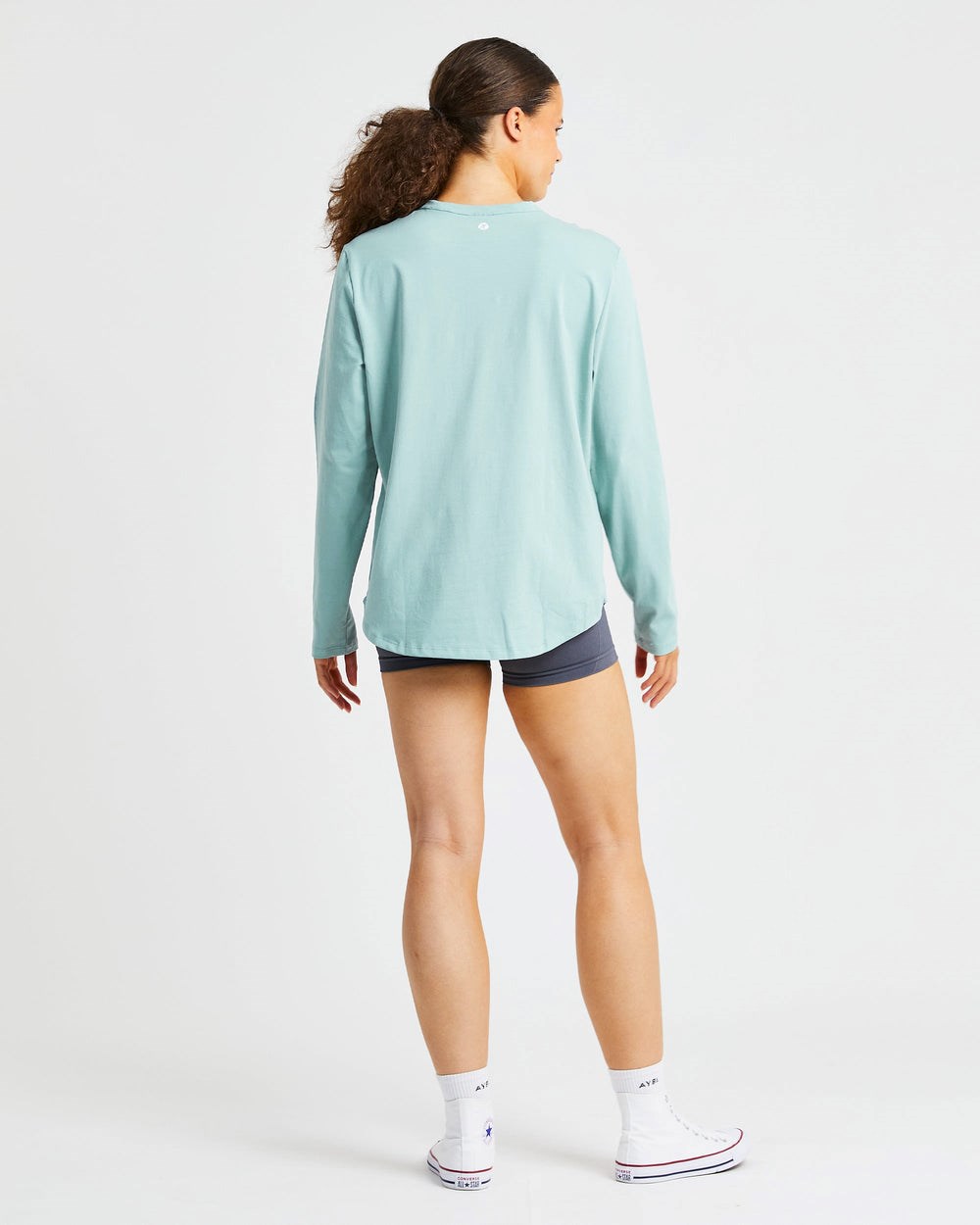 AYBL Everyday Oversized Long Sleeve T Shirt Soft Sage | 24089-DHBS