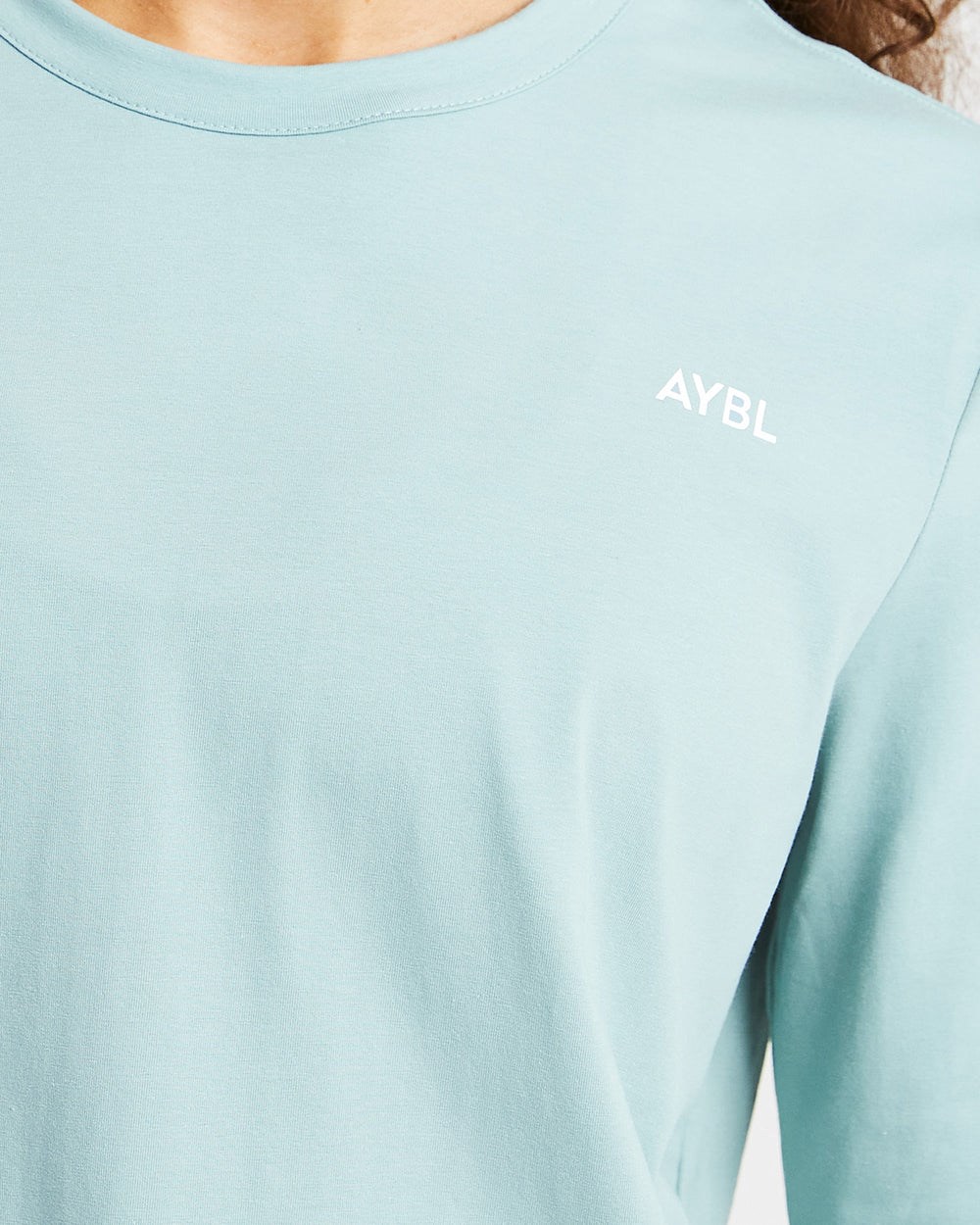 AYBL Everyday Oversized Long Sleeve T Shirt Soft Sage | 24089-DHBS