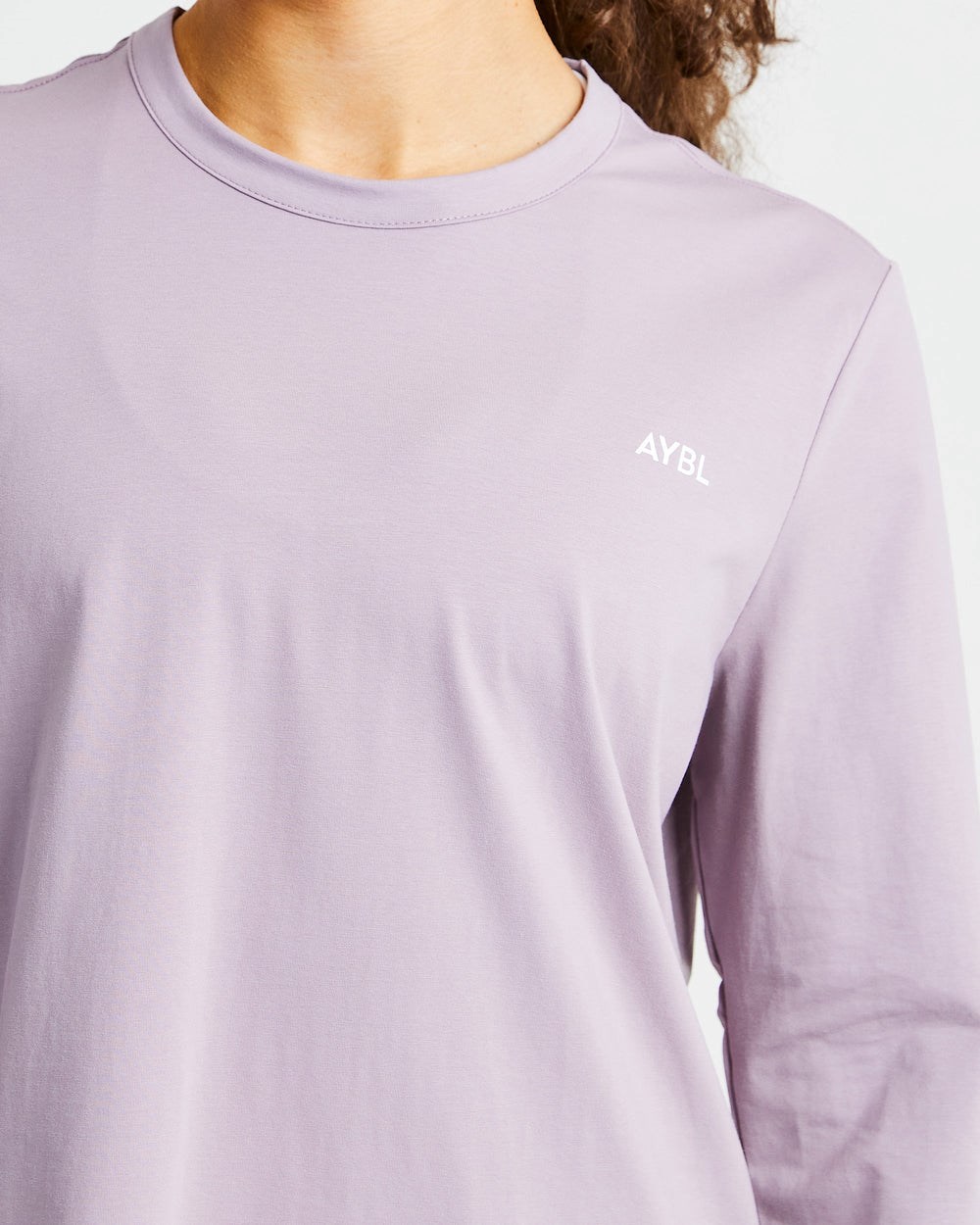 AYBL Everyday Oversized Long Sleeve T Shirt Muted Mauve | 56721-XCZS