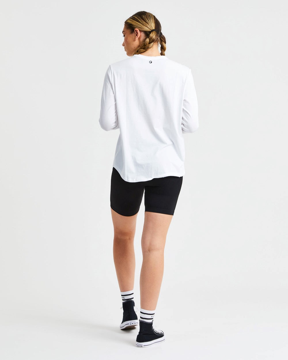 AYBL Everyday Oversized Long Sleeve T Shirt Weiß | 79265-QLME