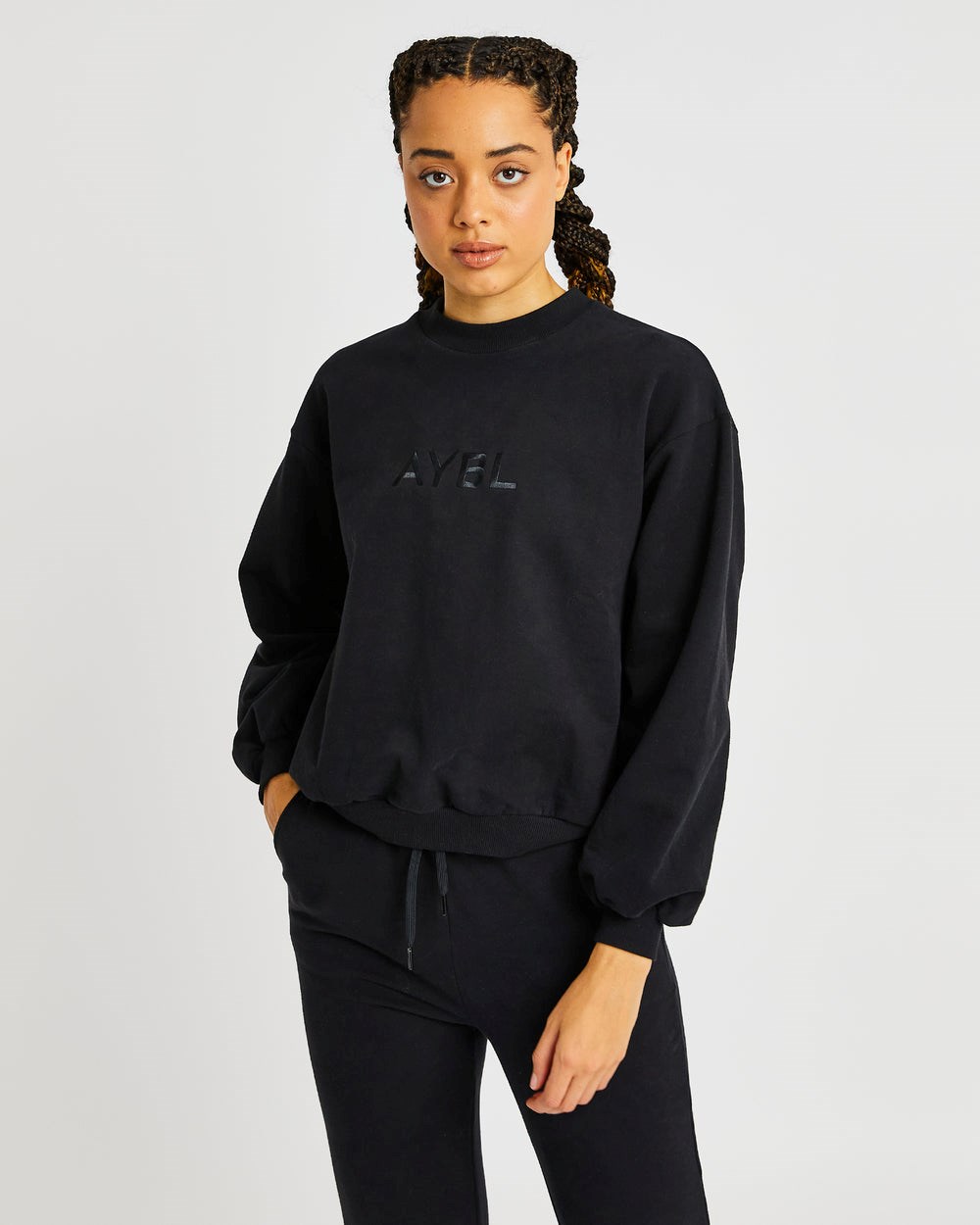 AYBL Everyday Oversized Pullover Schwarz | 31674-VLZN