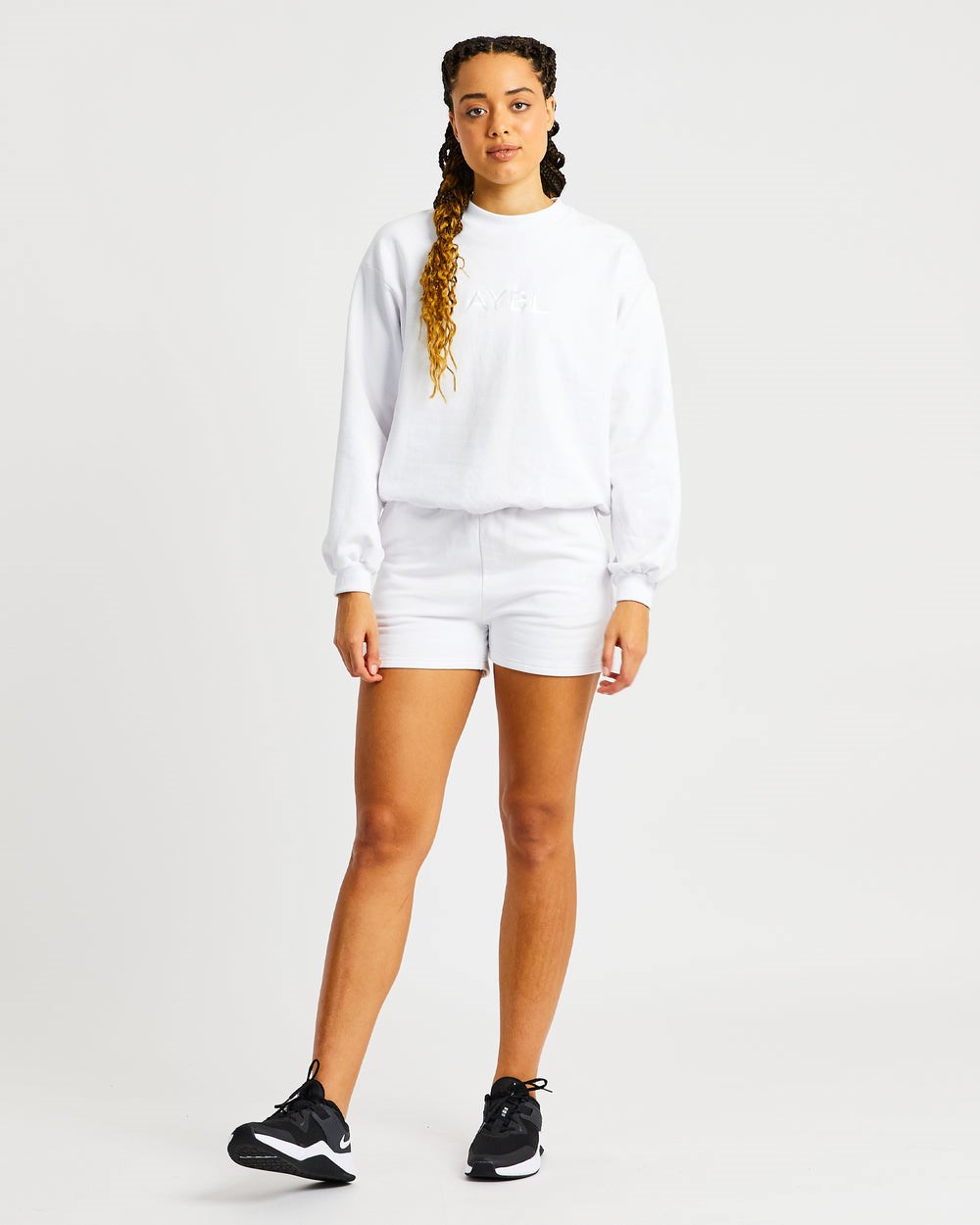 AYBL Everyday Oversized Shorts Weiß | 87306-HIVN