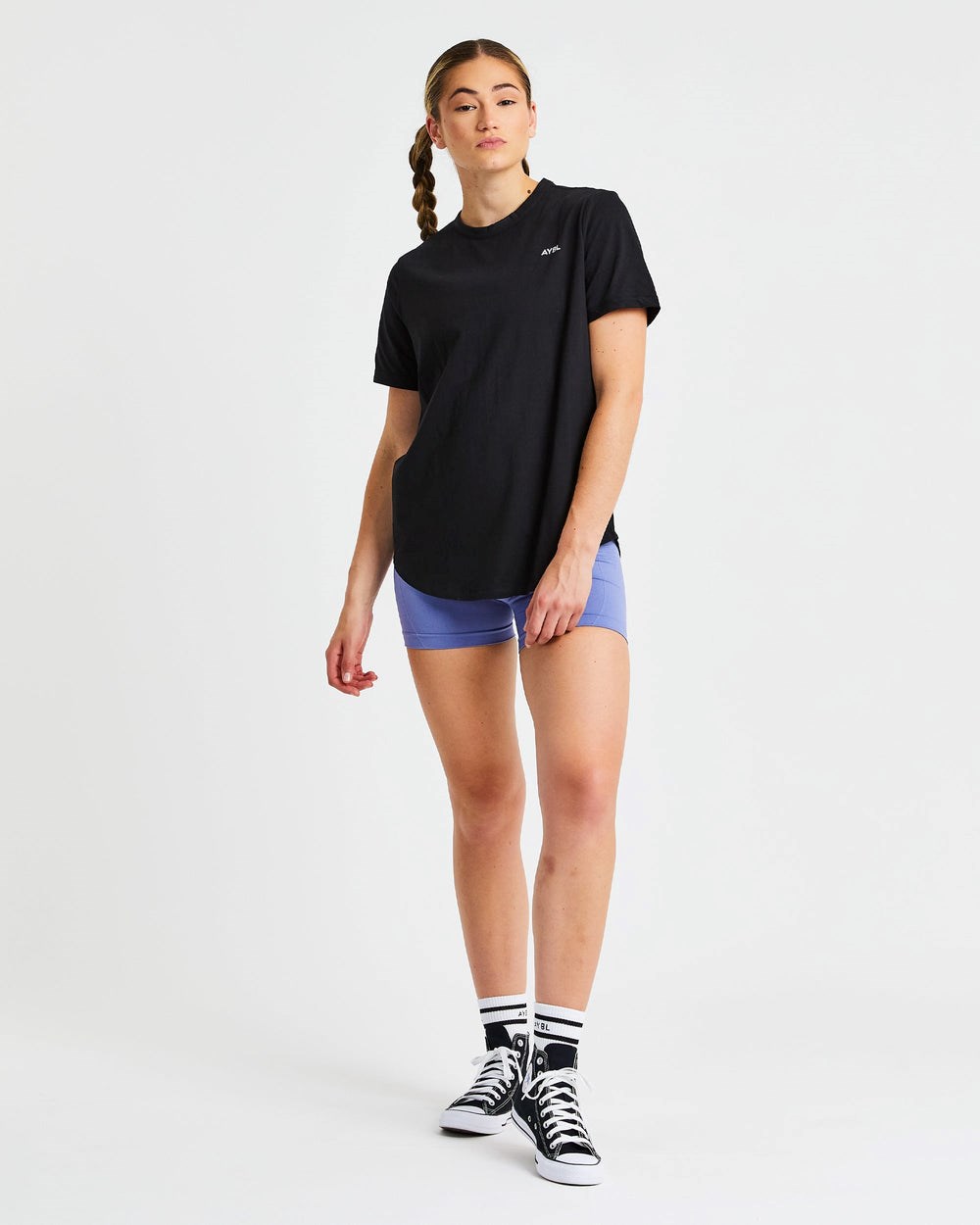 AYBL Everyday Oversized T Shirt Schwarz | 16583-CQNZ