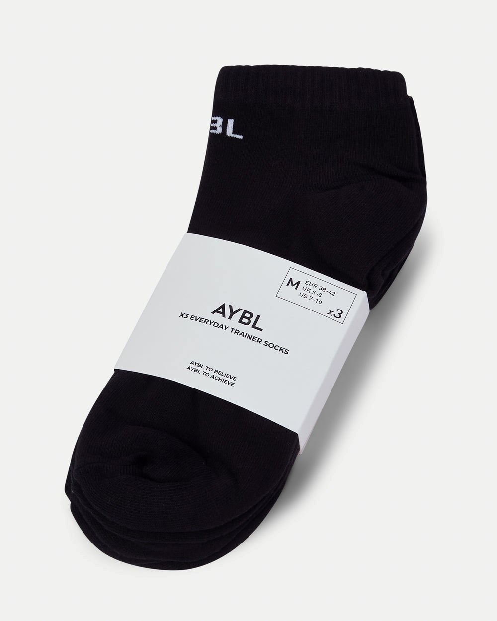 AYBL Everyday Trainer Socks (3 Pack) Schwarz | 04631-ZYVU