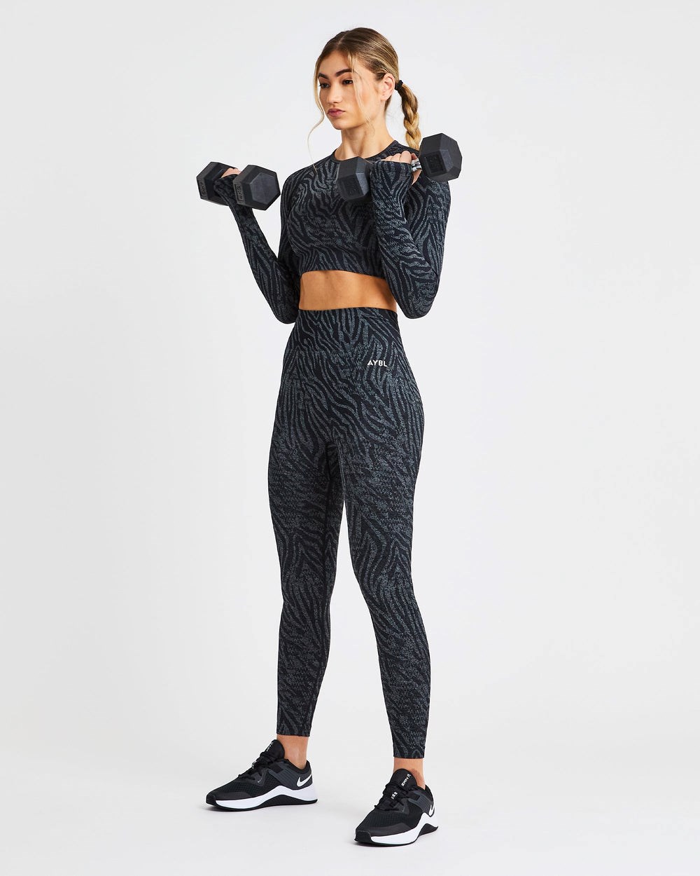 AYBL Evolve Animal Seamless Leggings Schwarz | 26894-GBTK