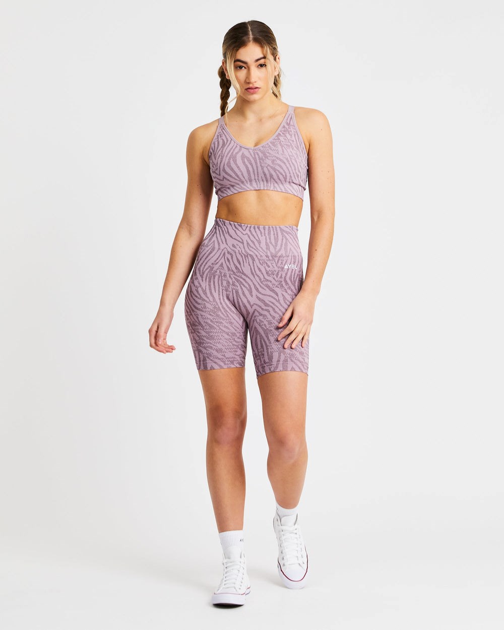 AYBL Evolve Animal Seamless Shorts Mauve Lilac | 16258-VCTE