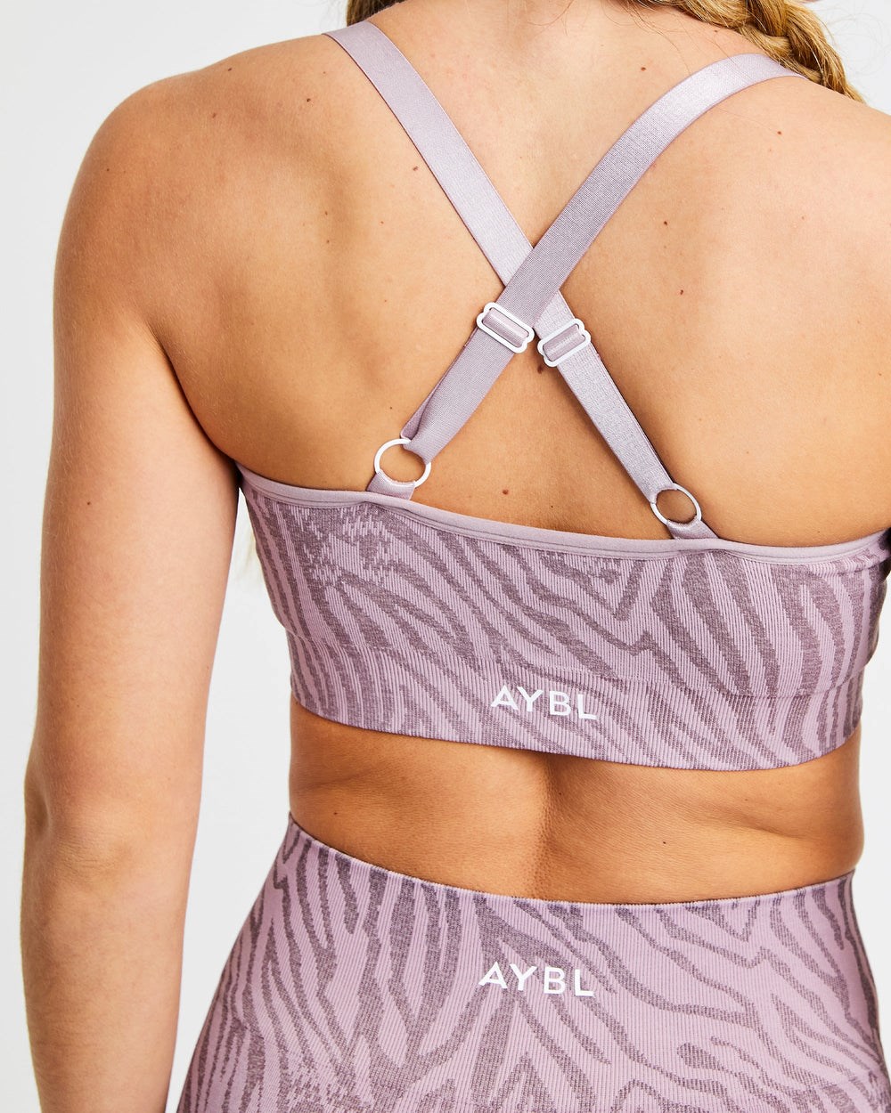 AYBL Evolve Animal Seamless Sports Bra Mauve Lilac | 83576-LCVP