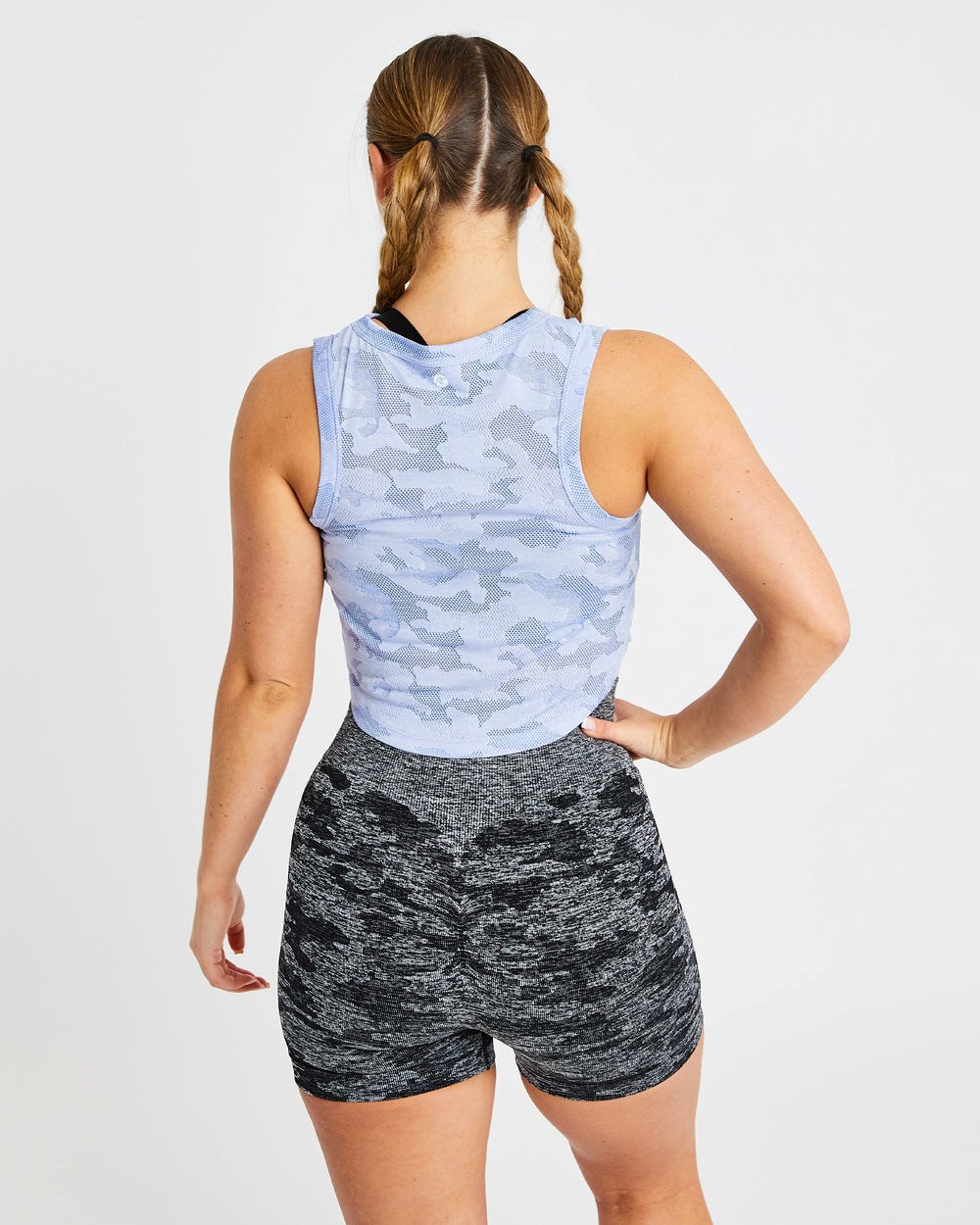 AYBL Evolve Camo Crop Vest Blau | 01853-DEBI