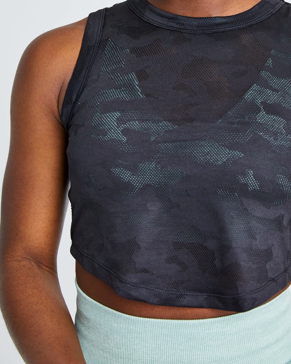 AYBL Evolve Camo Crop Vest Schwarz | 39106-QGML