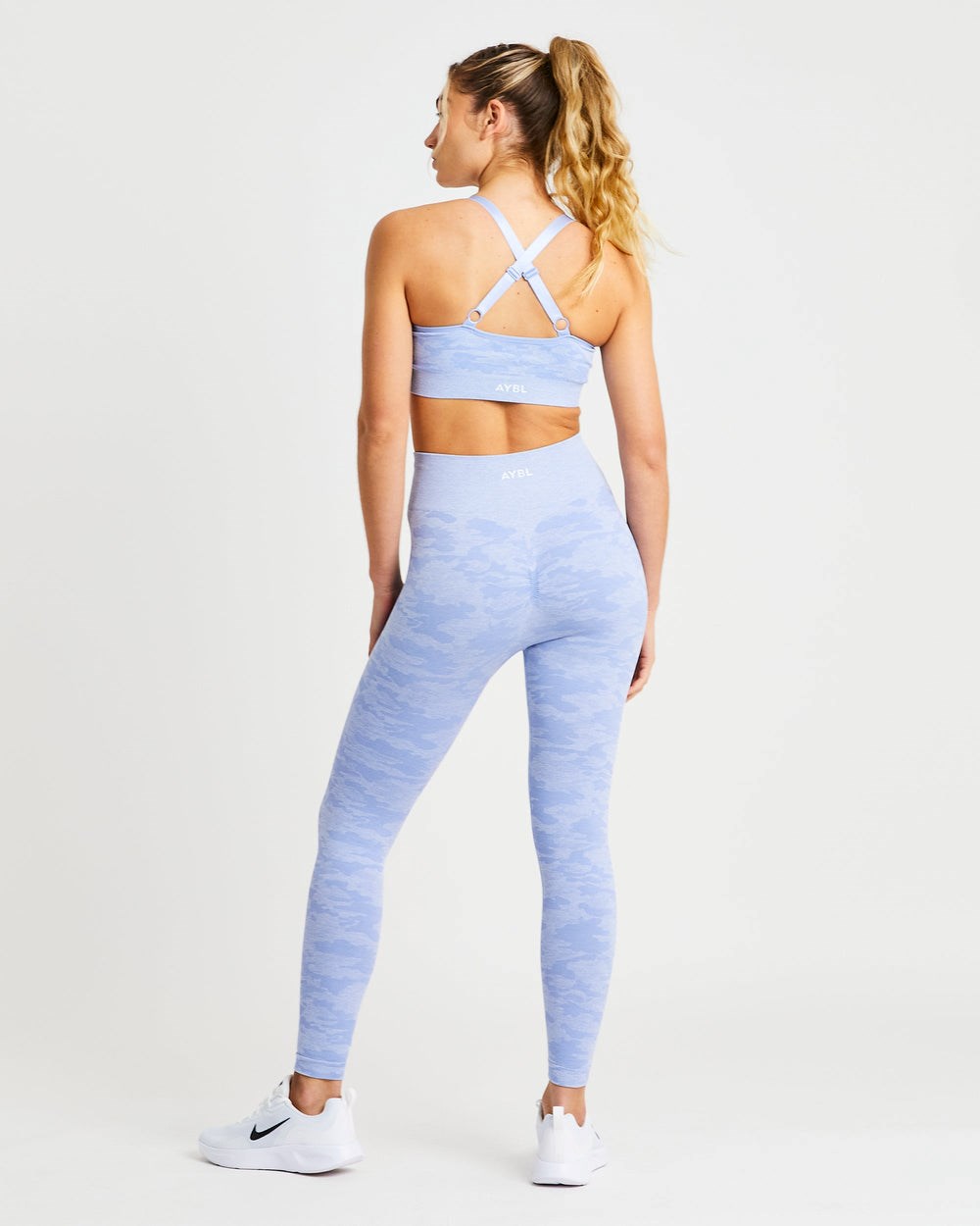 AYBL Evolve Camo Seamless Leggings Blau | 74368-WGFU