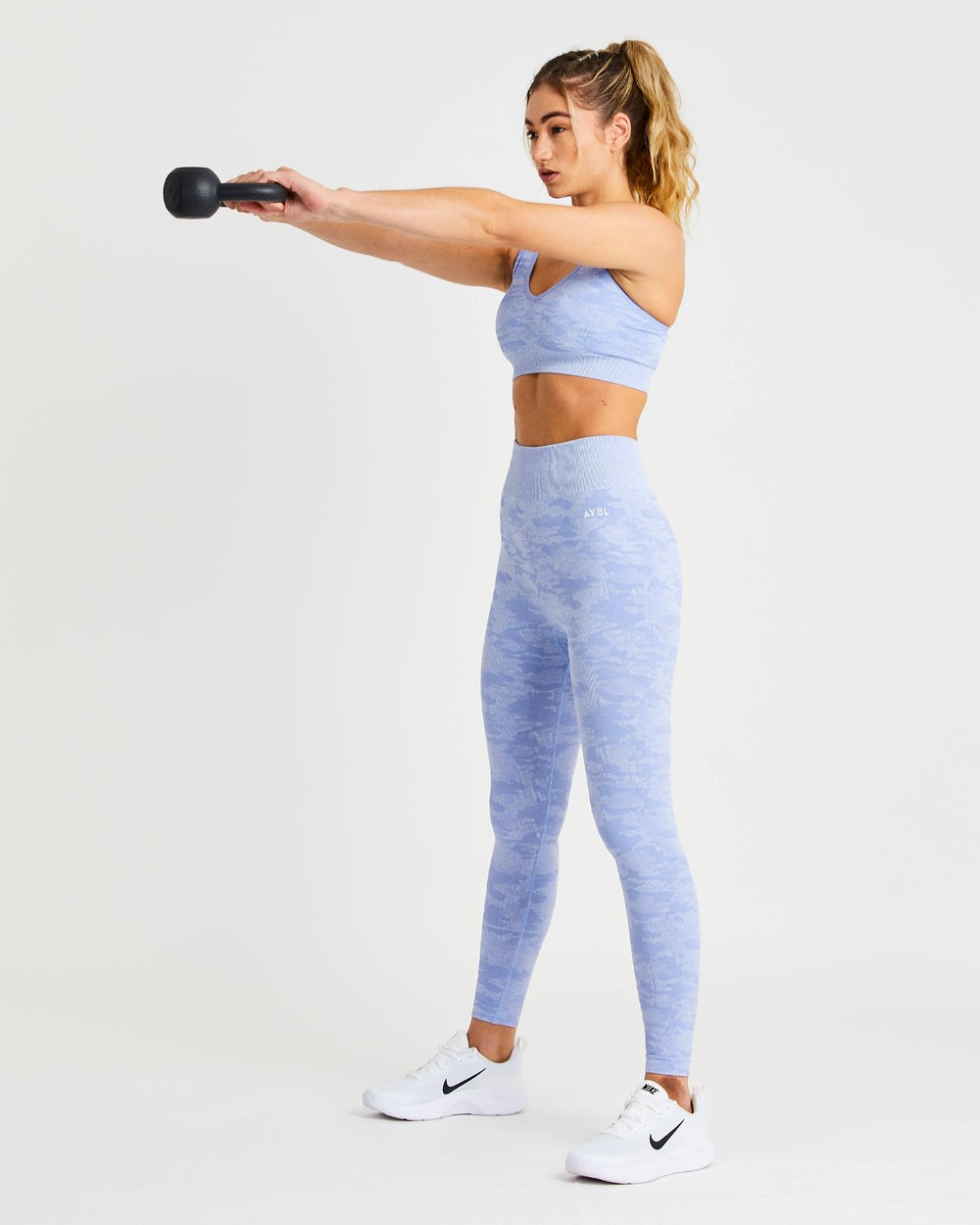 AYBL Evolve Camo Seamless Leggings Blau | 74368-WGFU