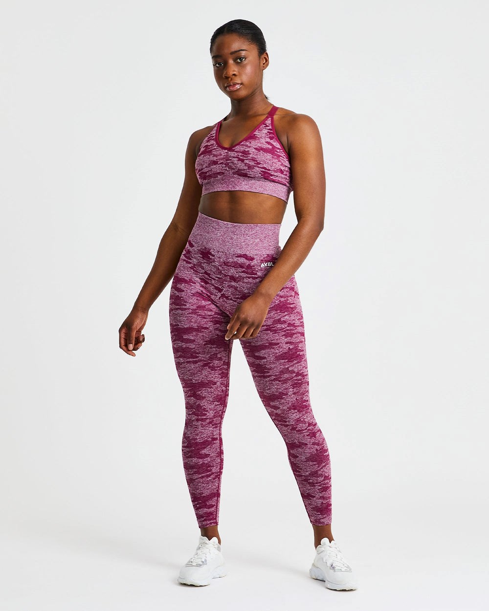 AYBL Evolve Camo Seamless Leggings Bordeaux | 61852-DSCE