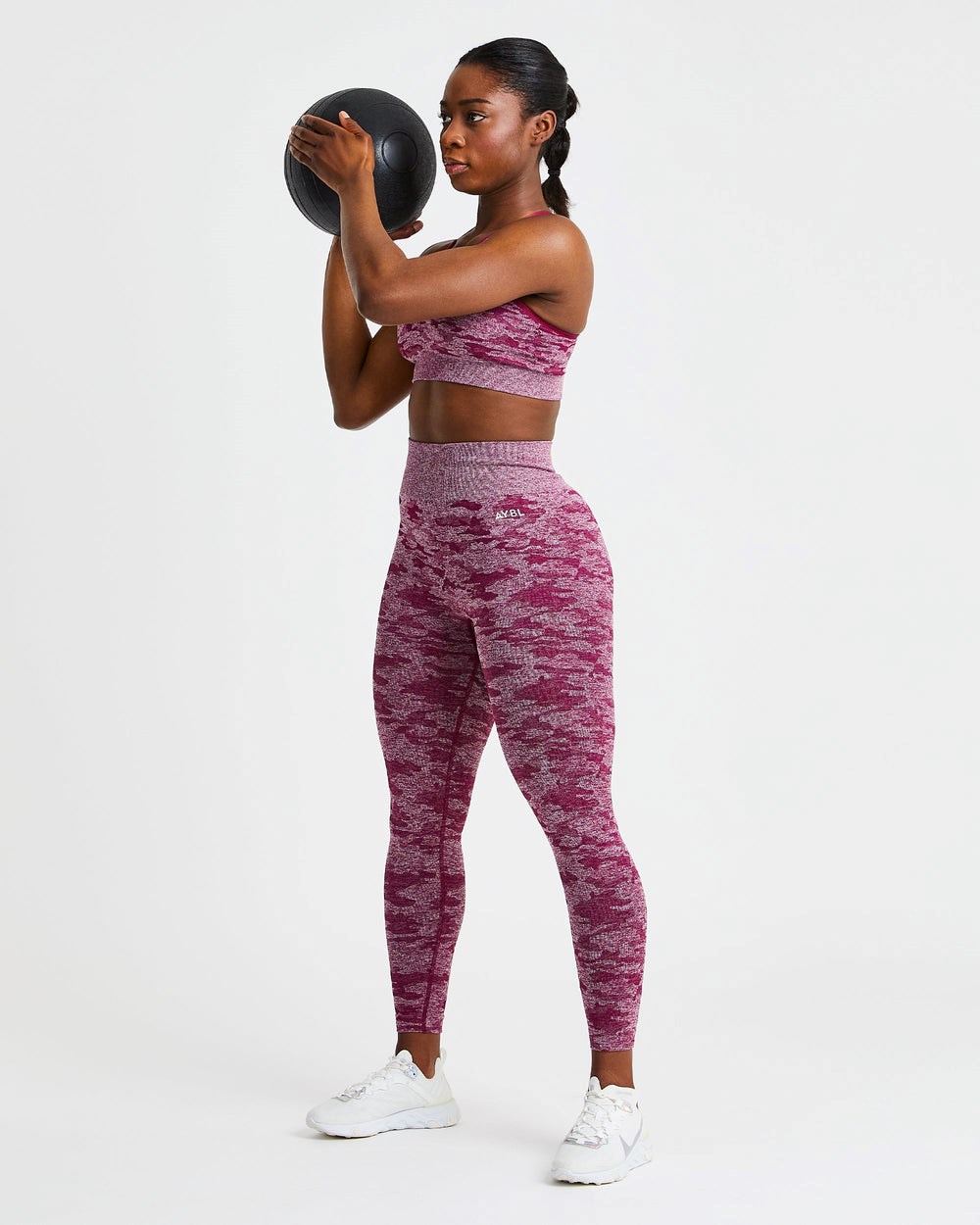 AYBL Evolve Camo Seamless Leggings Bordeaux | 61852-DSCE