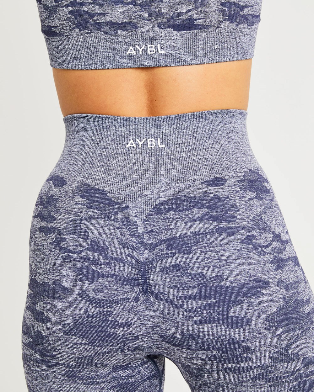 AYBL Evolve Camo Seamless Leggings Navy | 17906-NUZV