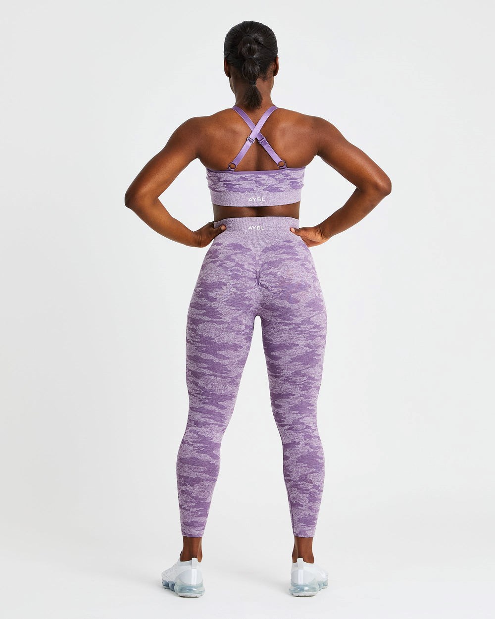 AYBL Evolve Camo Seamless Leggings Plum | 16329-MTCD